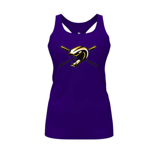 [FT0TRBPP-FYS-LOGO1] Decker Racerback Tank Top (Female Youth S, Purple, Logo 1)
